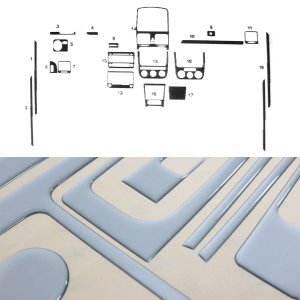 Volkswagen Golf Dashboard Kit - Omac - 19 Pcs. - Alu - '03-'09